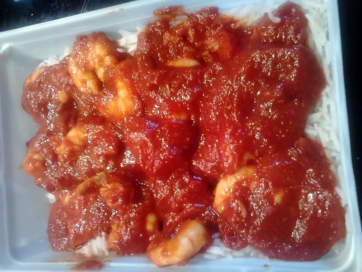 recette scampi sauce tomate coriande