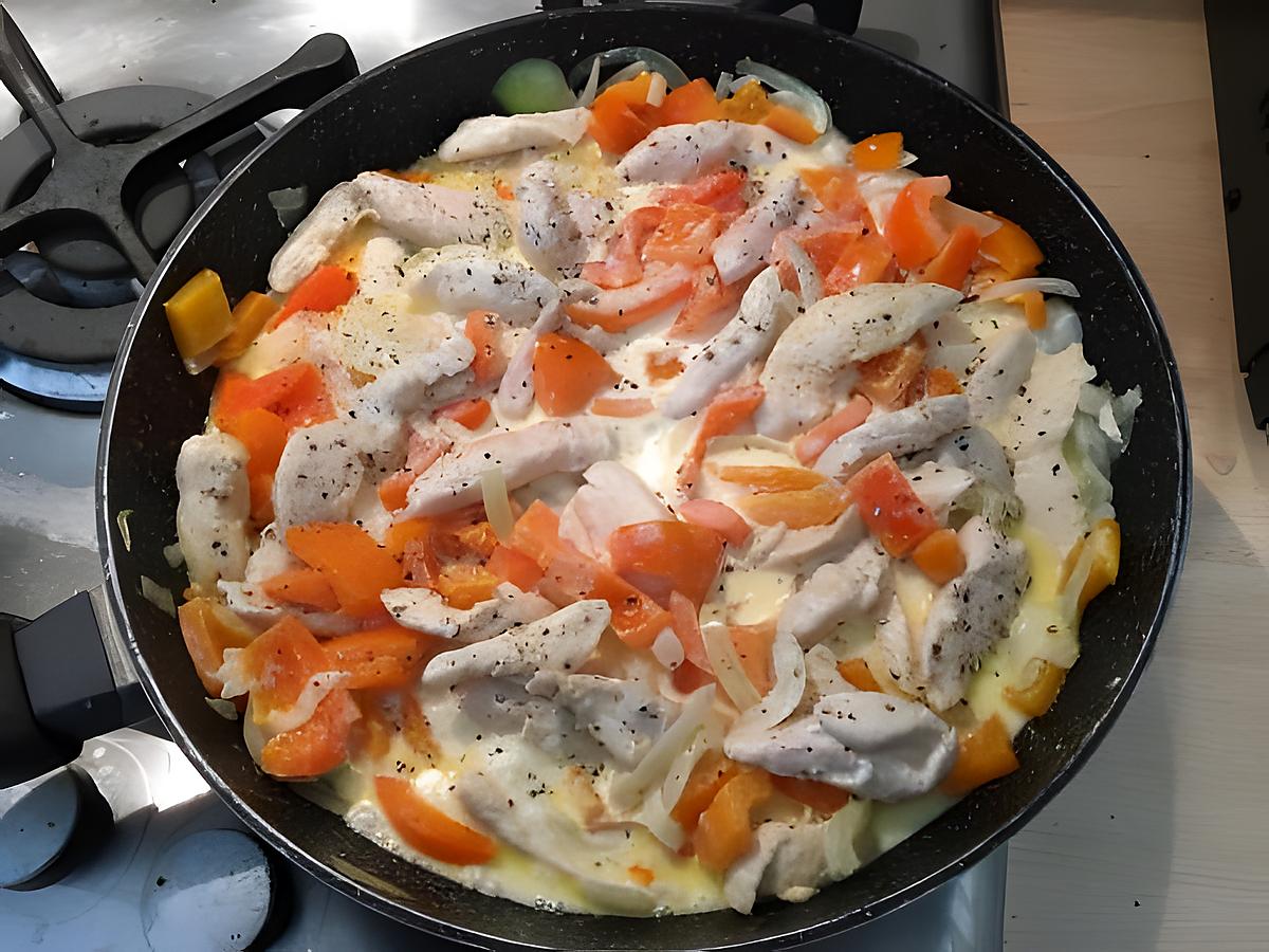 recette Poulet a la créme de poivron