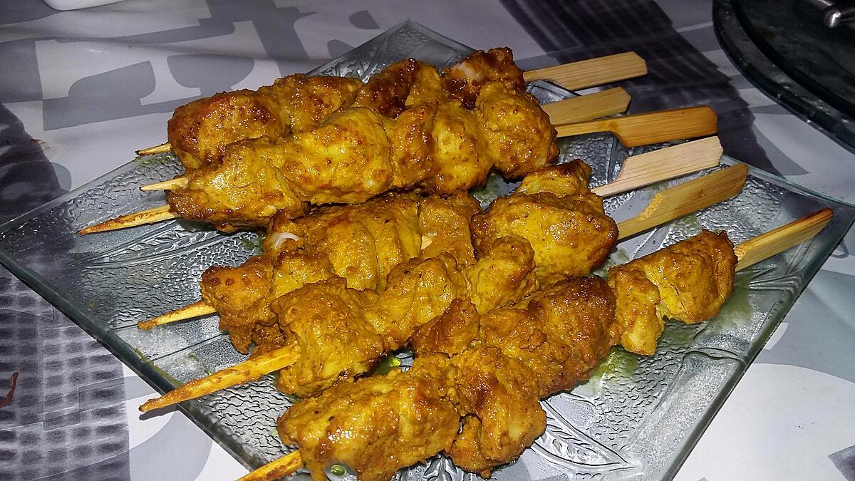 recette Brochettes de dinde au yaourt et aux épices marocaines