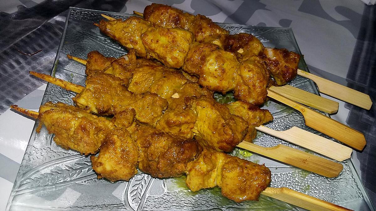 recette Brochettes de dinde au yaourt et aux épices marocaines