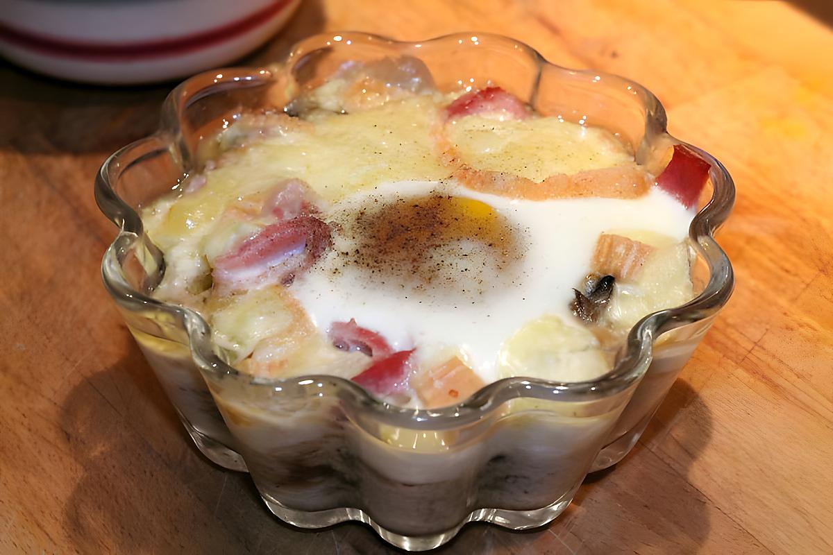 recette Oeufs cocotte cht'i