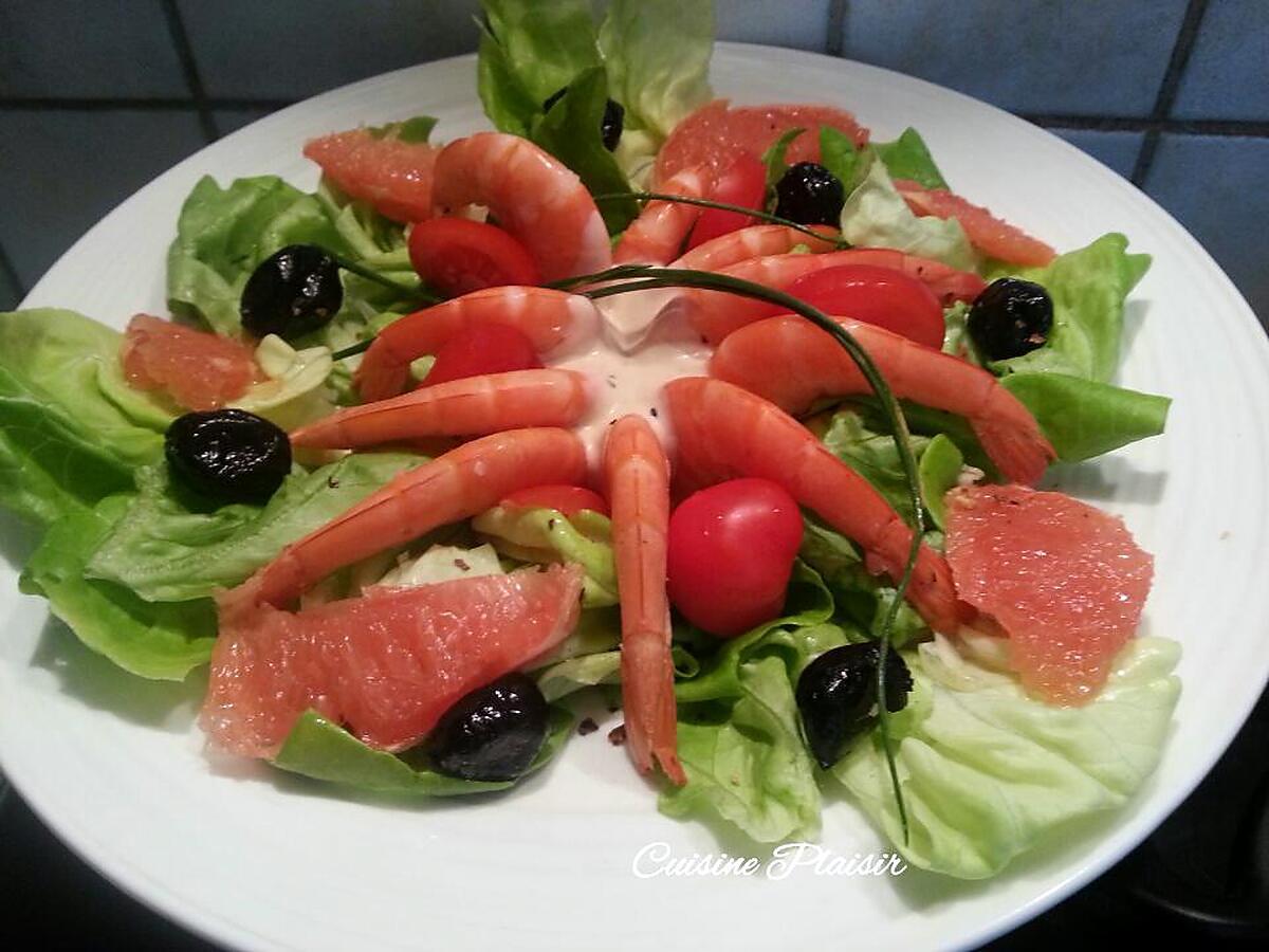 recette Salade de crevettes roses sauce Caesar