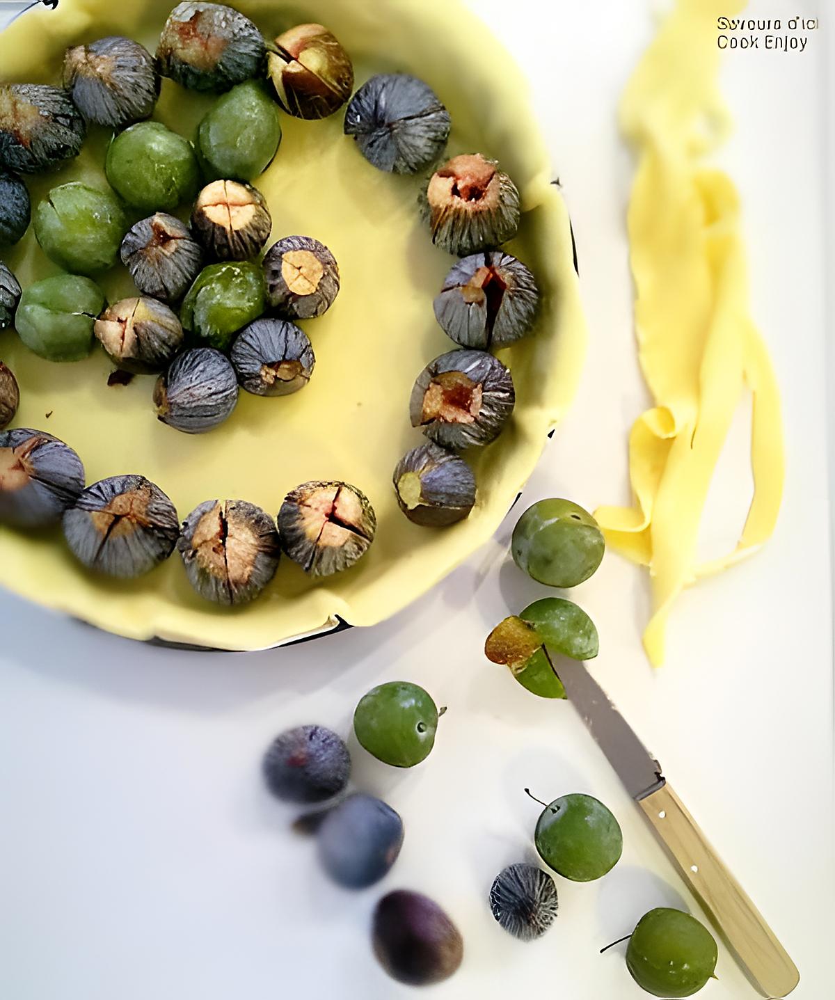 recette Tarte Prunes Reine Claude et Figues - Avec Thermomix ou Pas