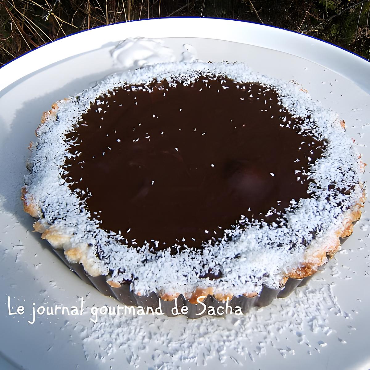 recette Tartelettes à la noix de coco et chocolat noir