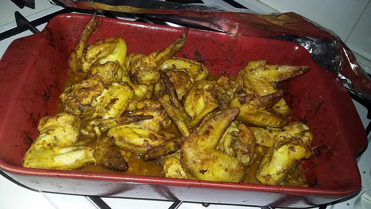 recette Ailes de poulet au four au curcuma