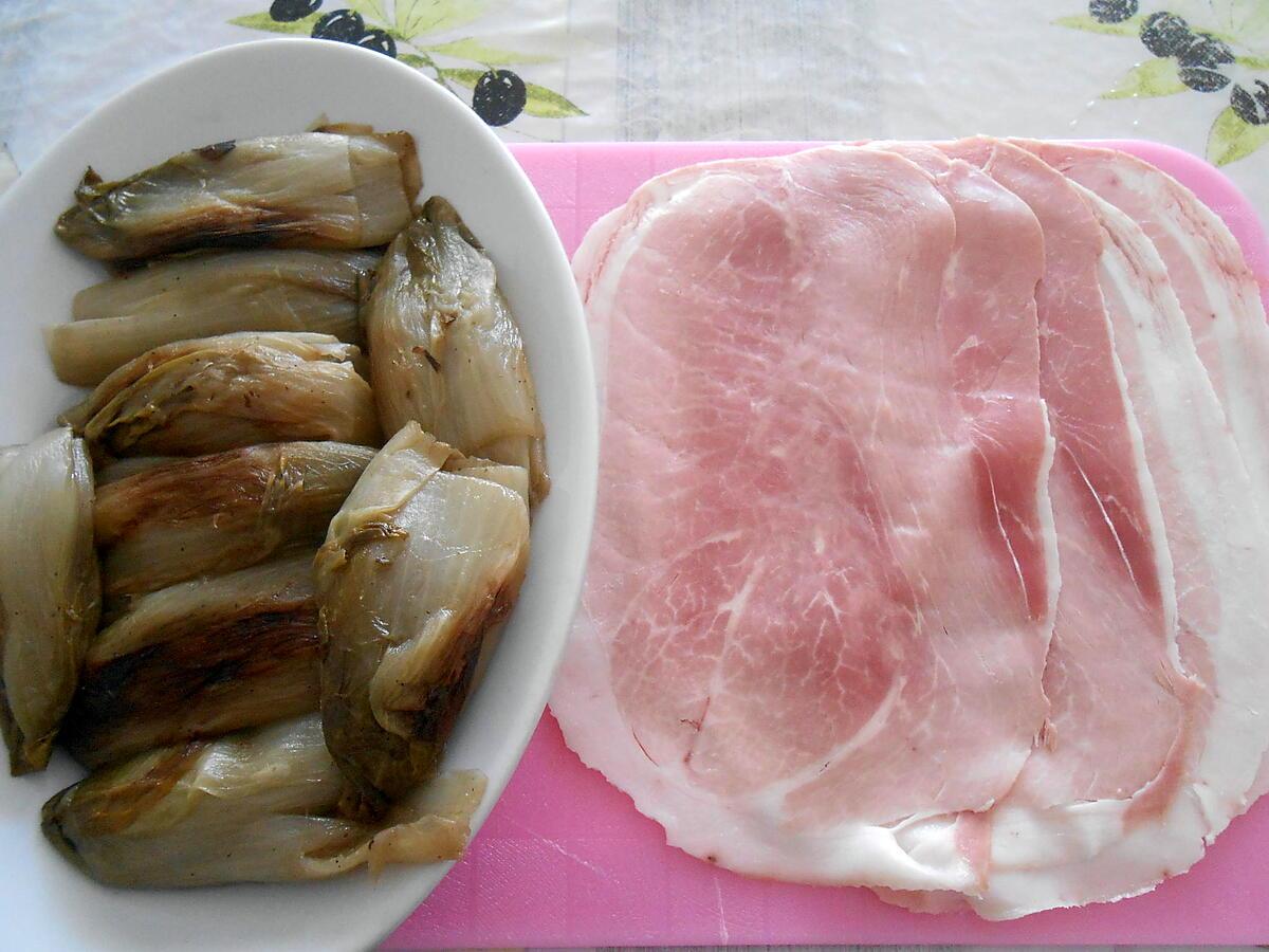 recette FLAN D'ENDIVES AU JAMBON