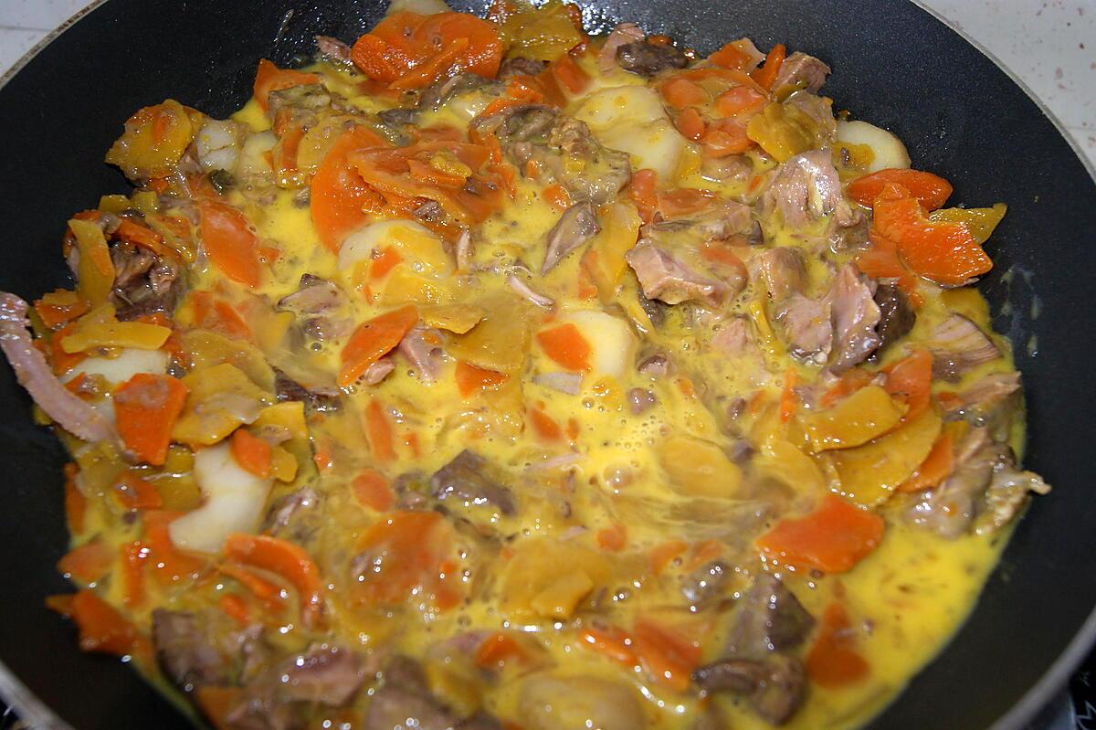 recette Omelette d'agneau/carottes