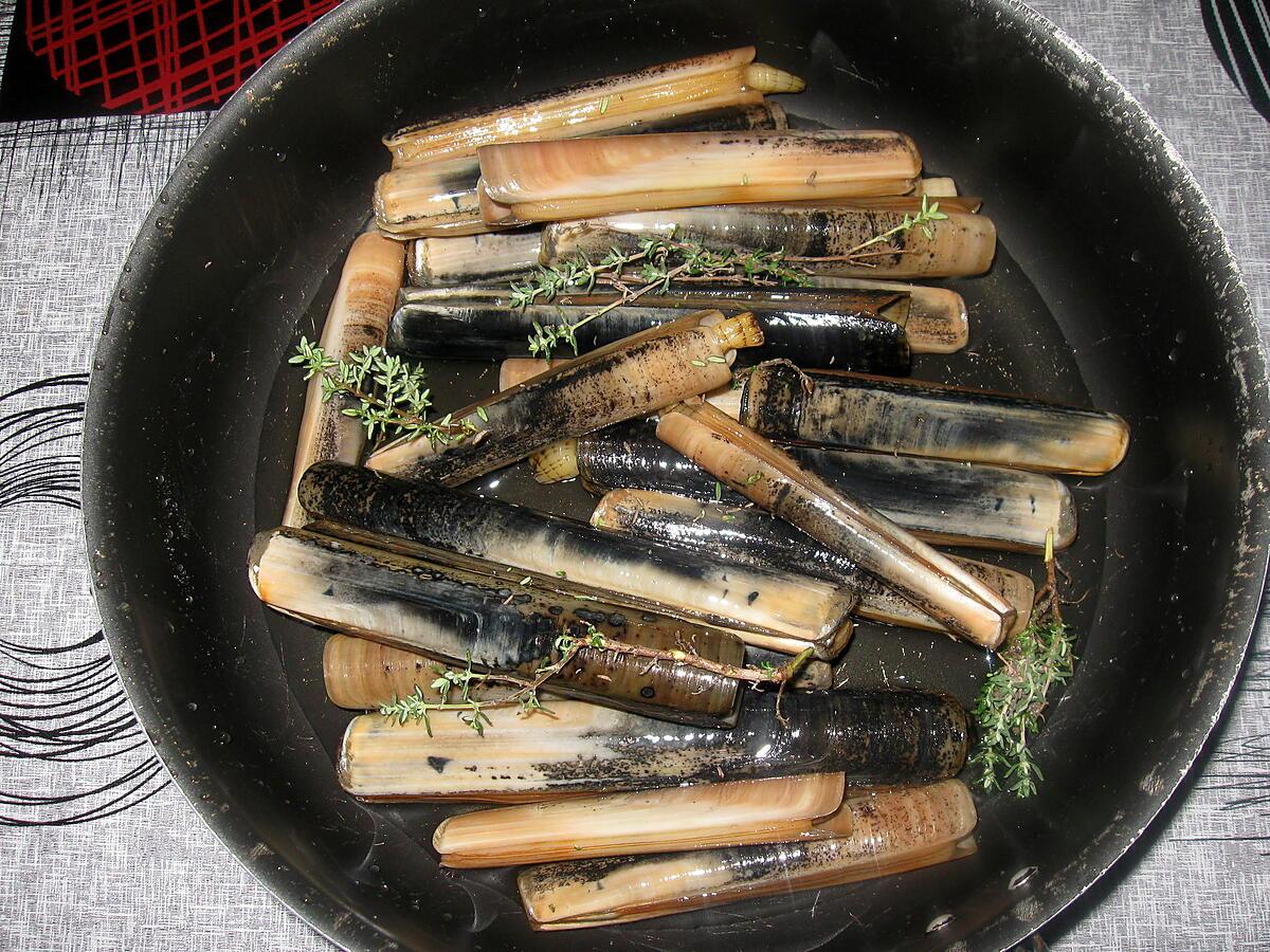 recette Tartines de couteaux de Camaret