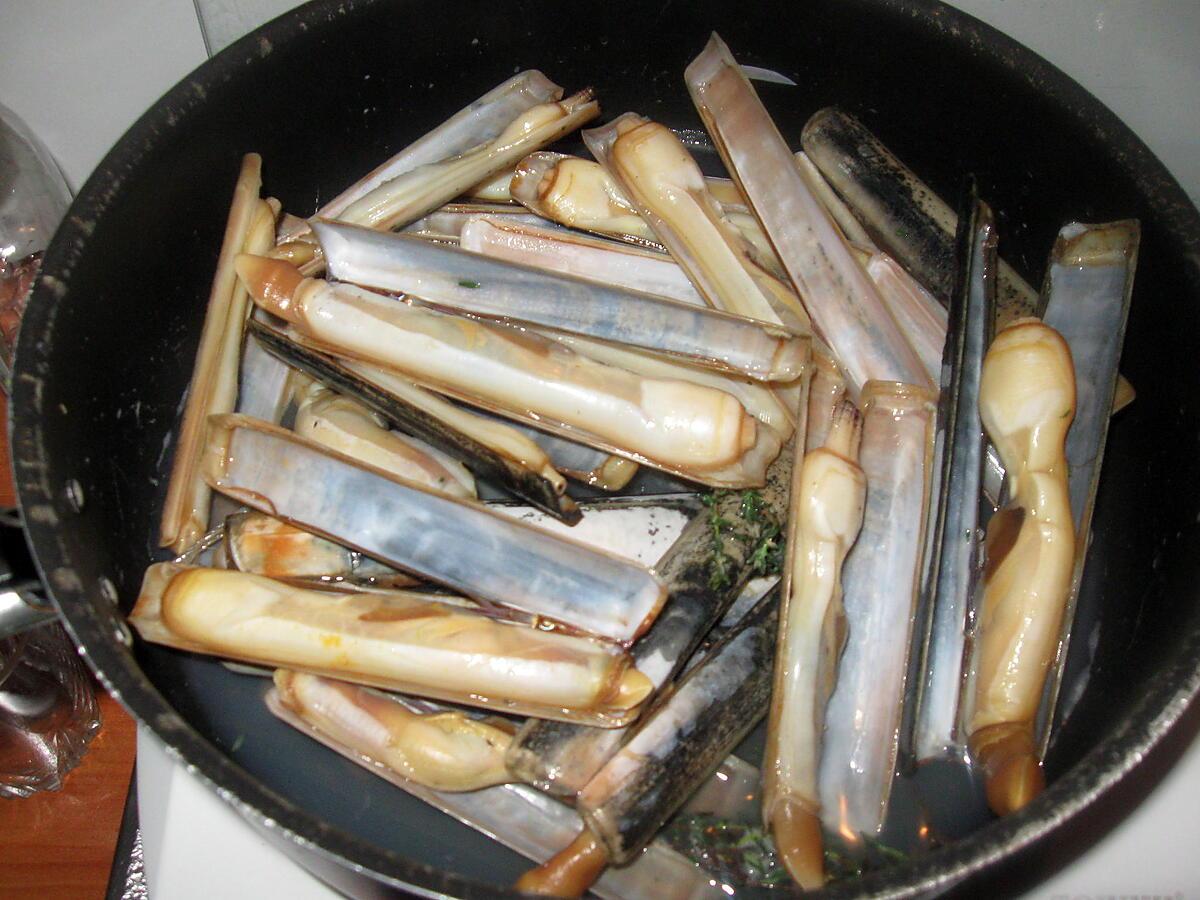 recette Tartines de couteaux de Camaret