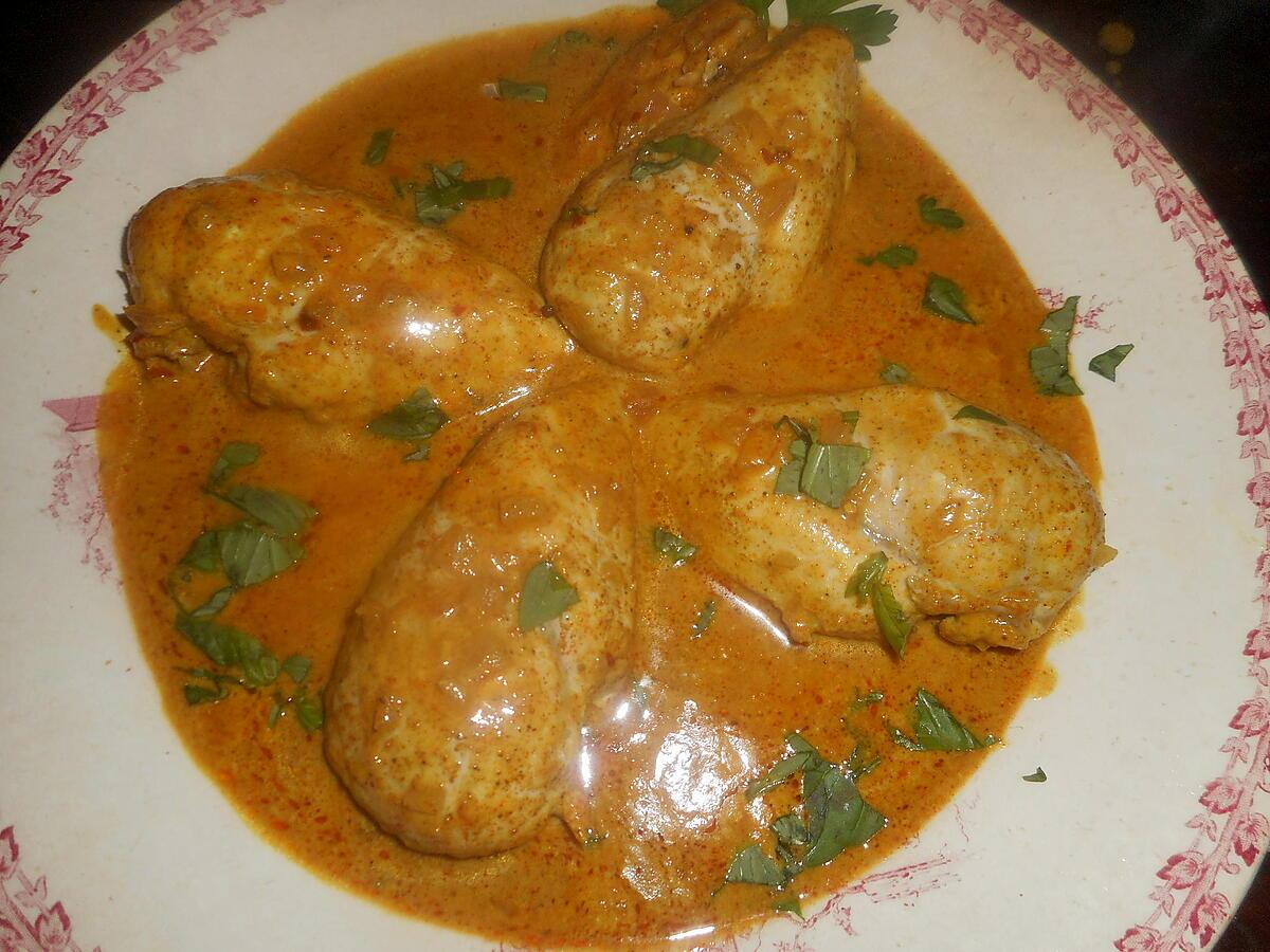 recette Filets de poulet au curry