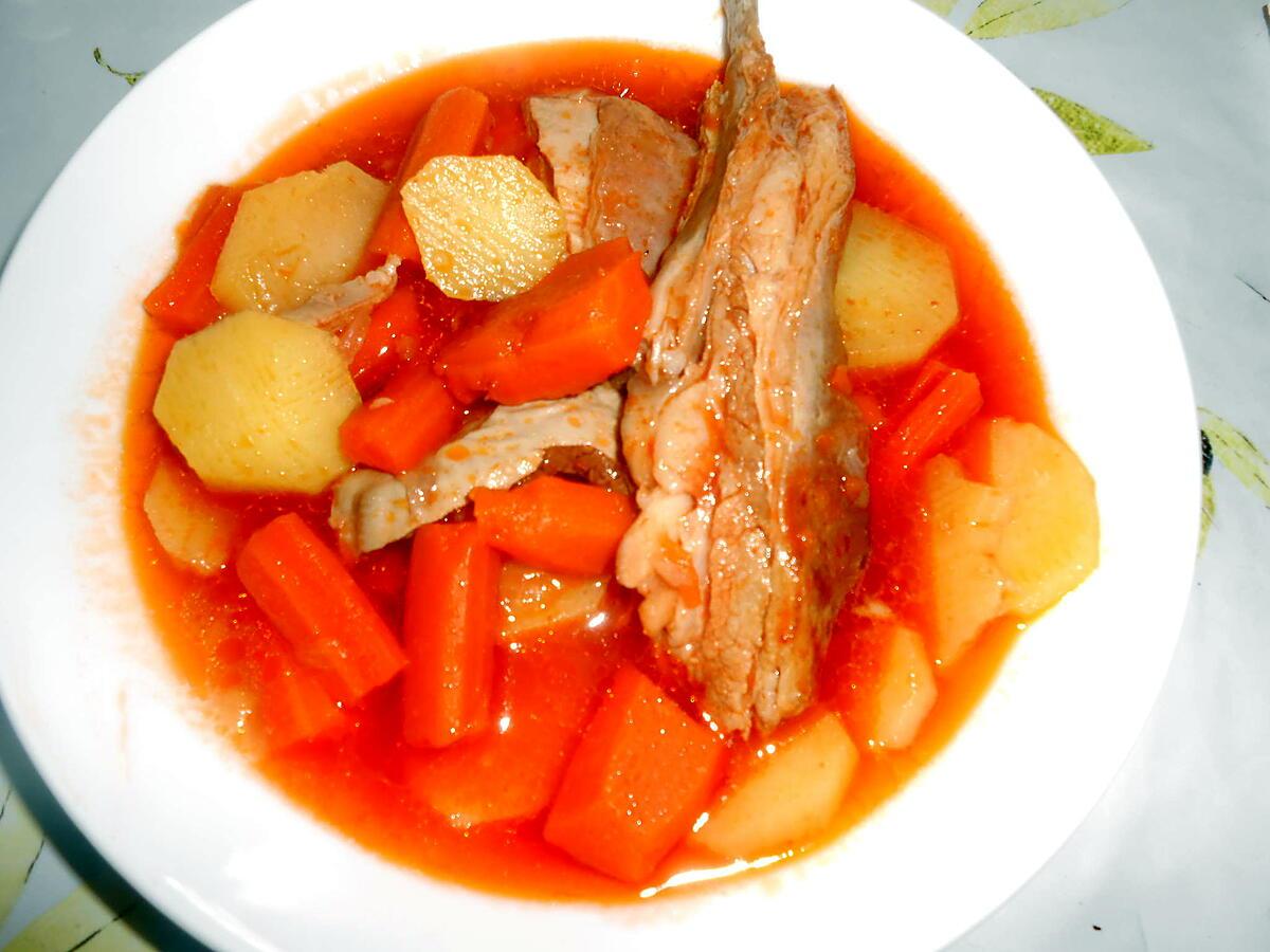 recette SOUPE D'AGNEAU CAROTTES POMMES DE TERRE