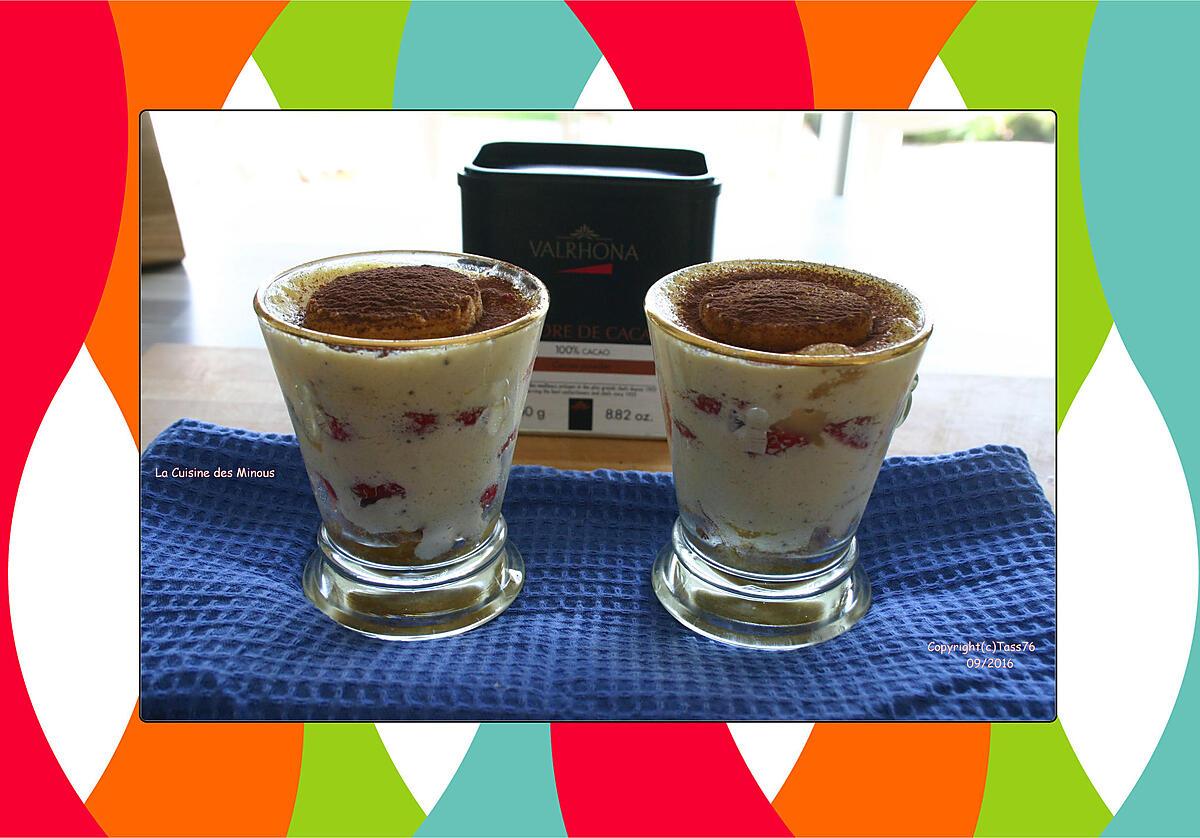 recette TIRAMISU AUX FRAISES ET PALET BRETON