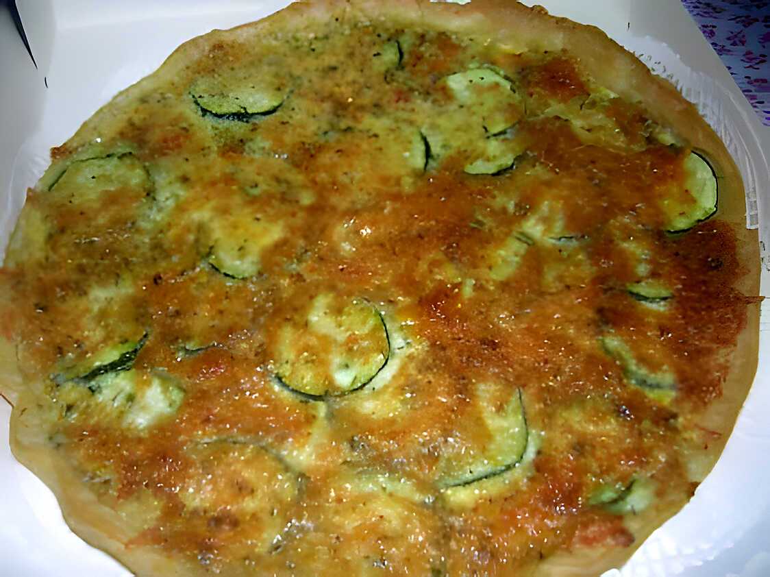 Recette de Quiche courgette et fromage de chévre