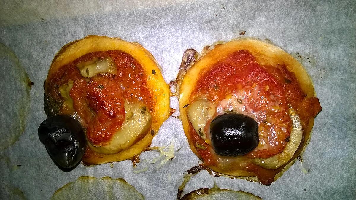recette mini-pizzas tomate champignons