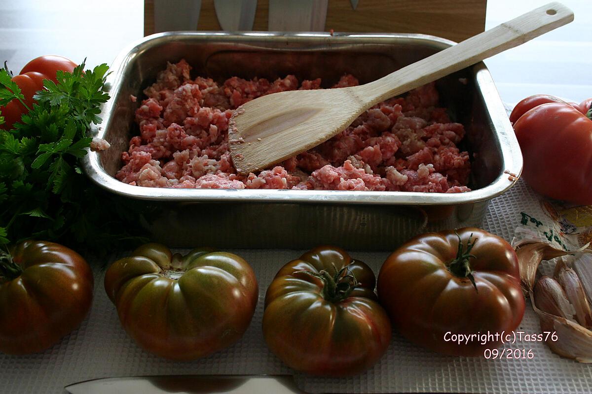 recette Tomates du Jardin Farcies (Recette Rouvillaise de Mémé Henriette)