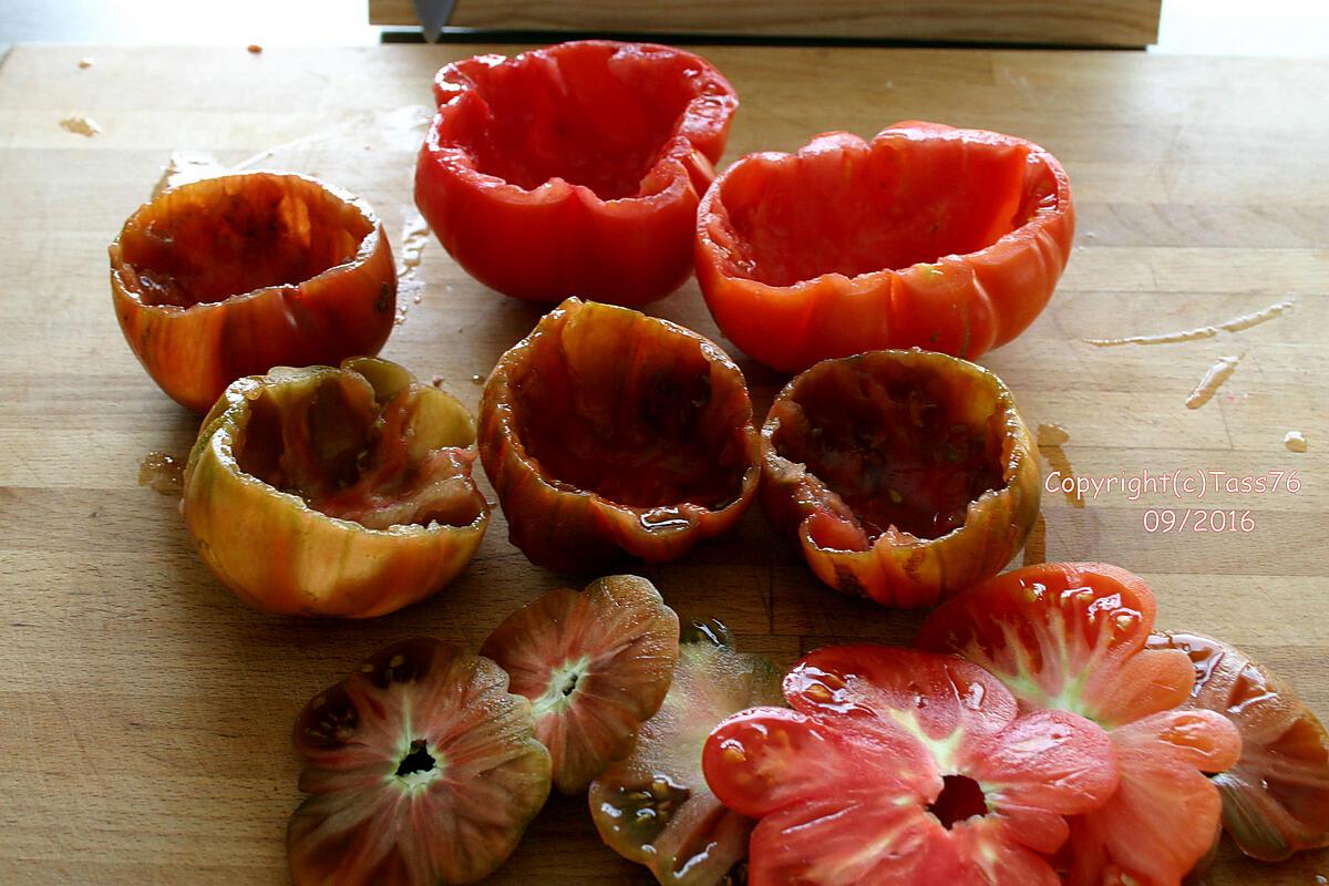 recette Tomates du Jardin Farcies (Recette Rouvillaise de Mémé Henriette)