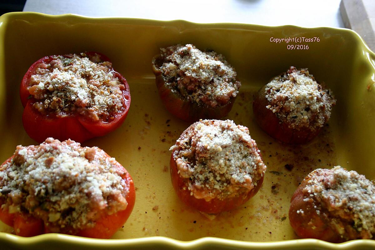 recette Tomates du Jardin Farcies (Recette Rouvillaise de Mémé Henriette)