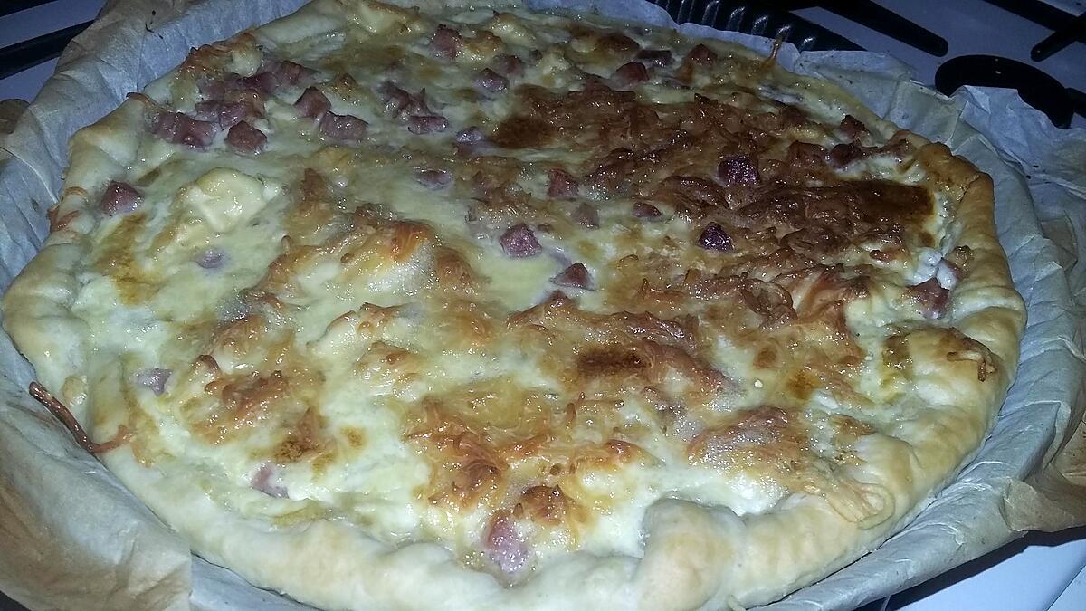 recette Quiche au dès de jambon, kiri, emmental