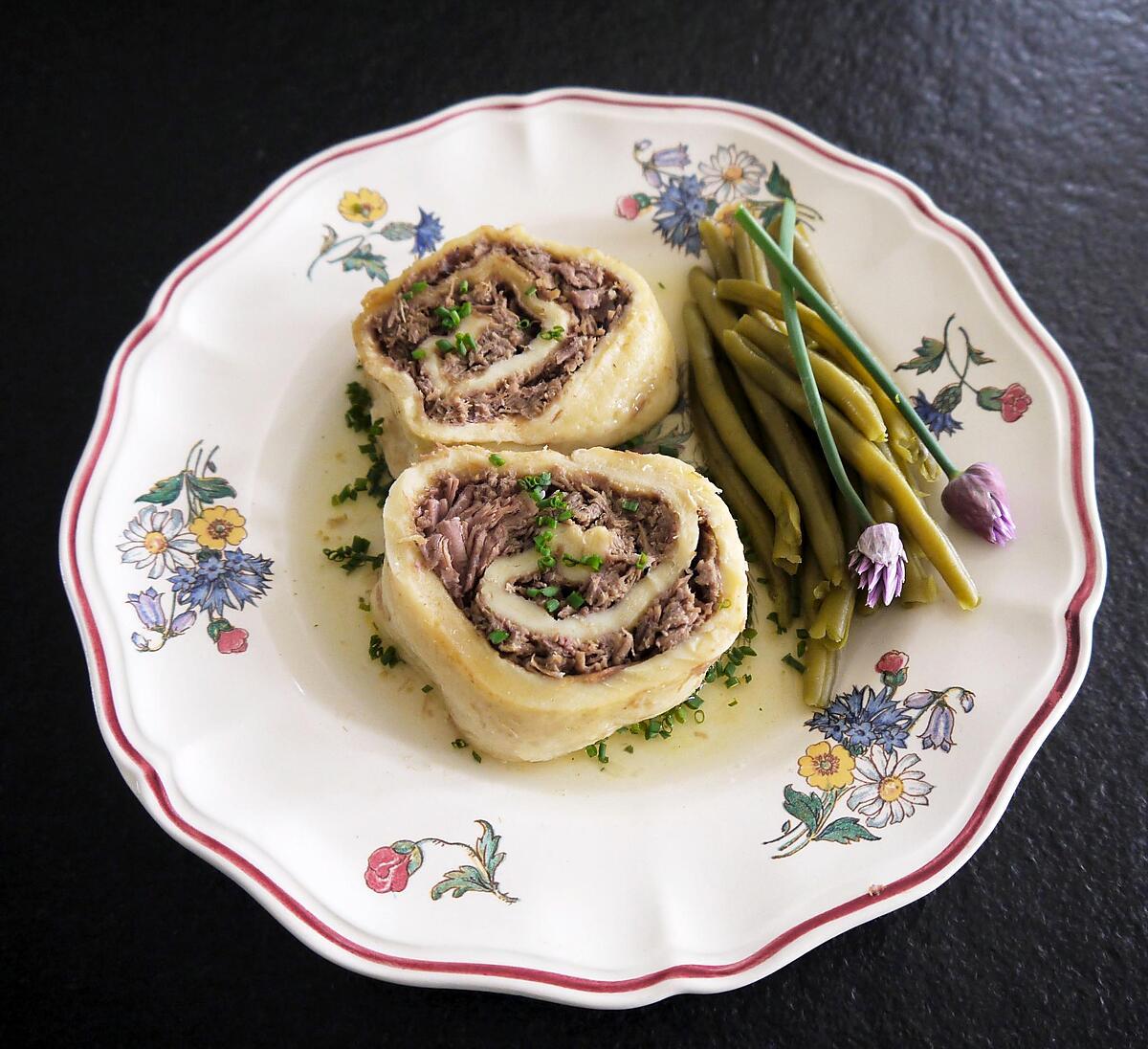 recette Fleischschnaka Alsaciens ou Roulés à la Viande en Forme d'Escargots