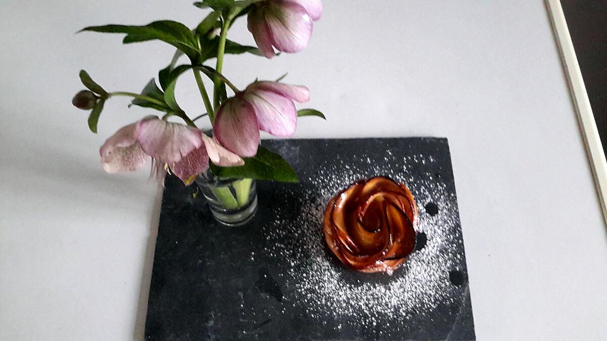 recette Rose feuilletée à la pomme