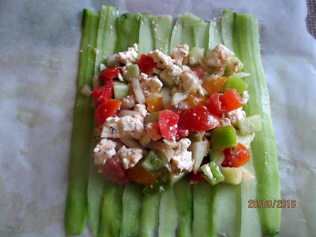 recette Rouleau de salade grecque