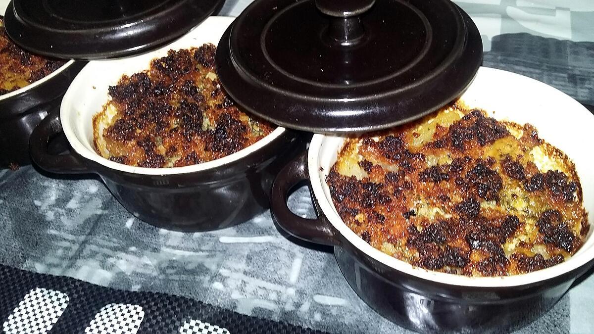 recette Cassolettes de Saint-Jacques au crumble de chorizo