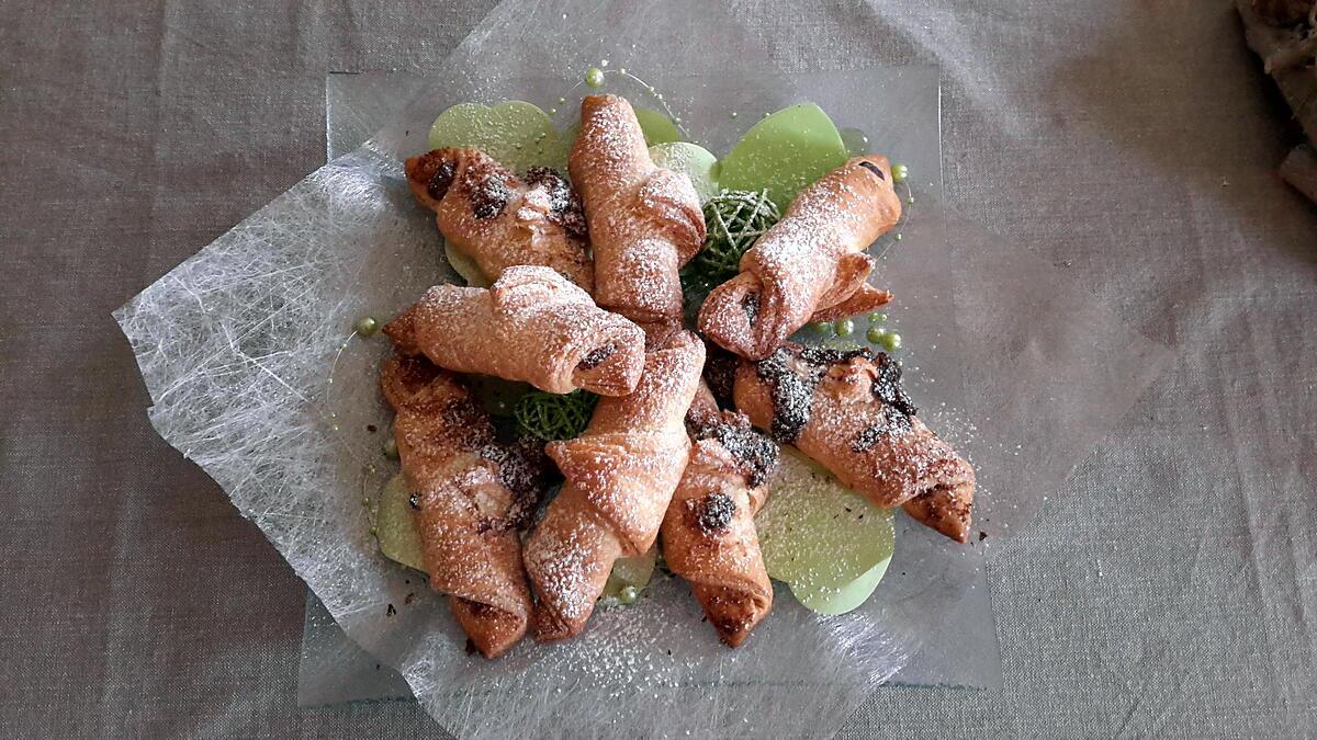 recette Petits croissants fourrés au maxi kinder