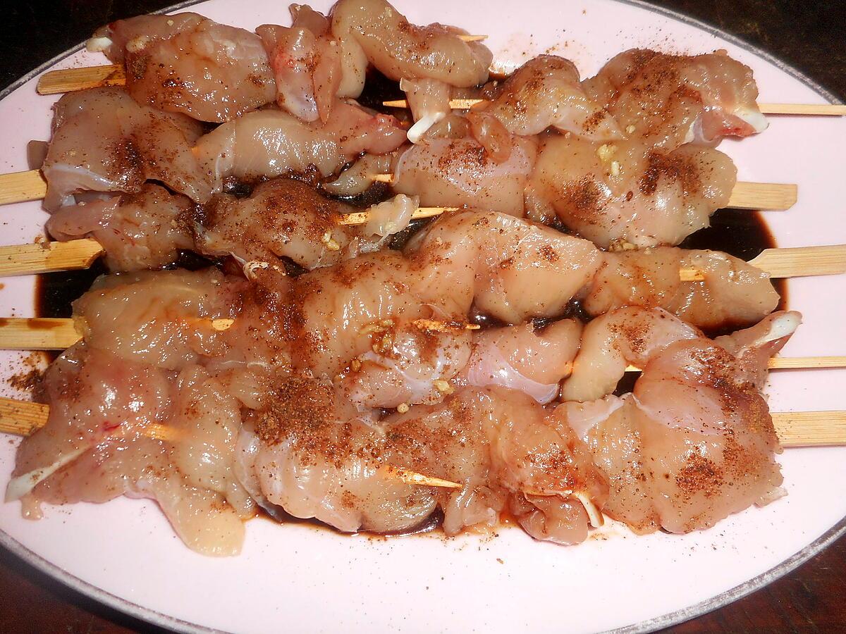 recette Brochettes d aiguillette de poulet caramélisées