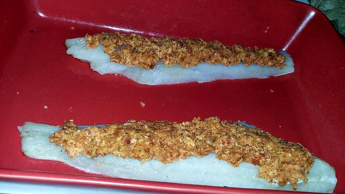 recette Colin au crumble de chorizo