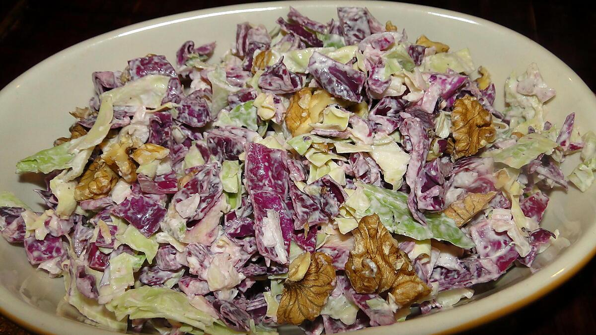 recette Salade aux deux choux aux noix