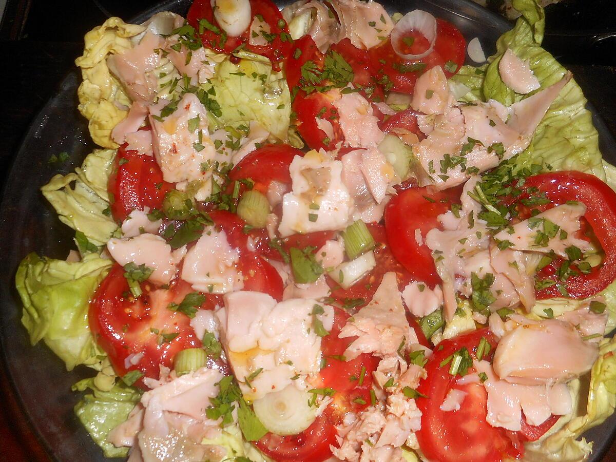 recette Salade au saumon