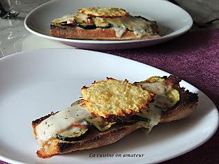 recette Bruschettas gourmandes et chips de fromage