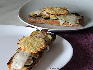 recette Bruschettas gourmandes et chips de fromage