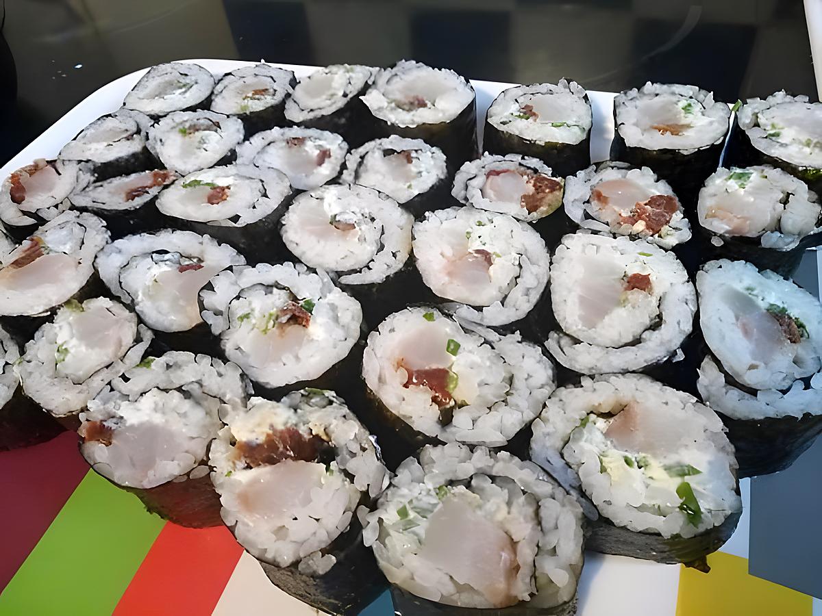 recette Maki daurade, chèvre et tomates confites