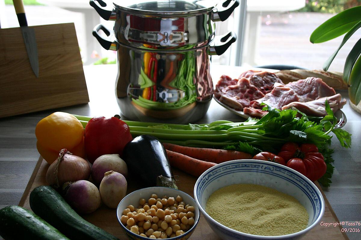 recette Couscous aux 7 légumes et à l'agneau bouilli