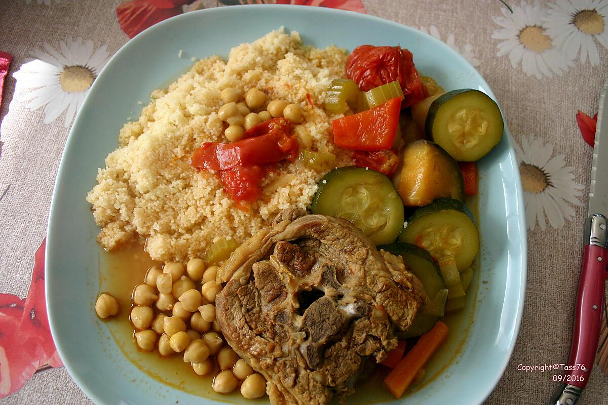 recette Couscous aux 7 légumes et à l'agneau bouilli