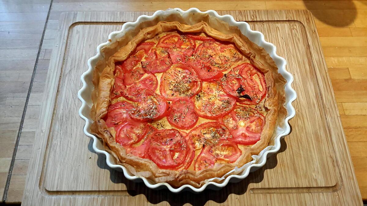 recette Tarte moutardée à la tomate