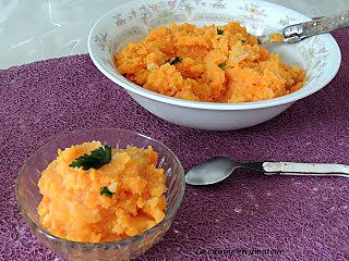 recette Écrasé de carottes et pommes de terre au lait de coco