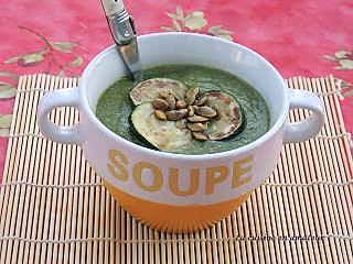 recette Velouté de courgettes et graines de courge