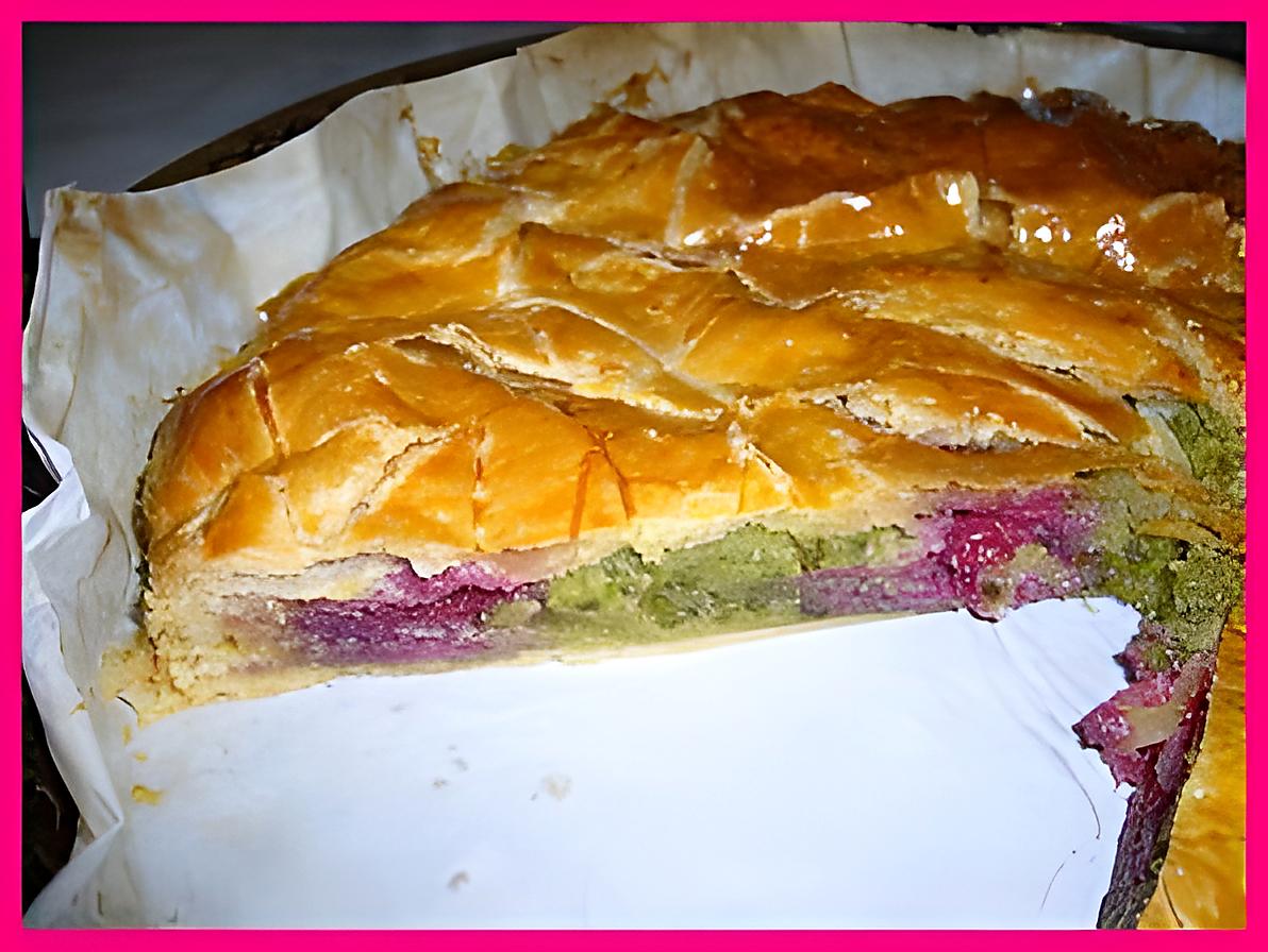 recette Galette pistache framboise