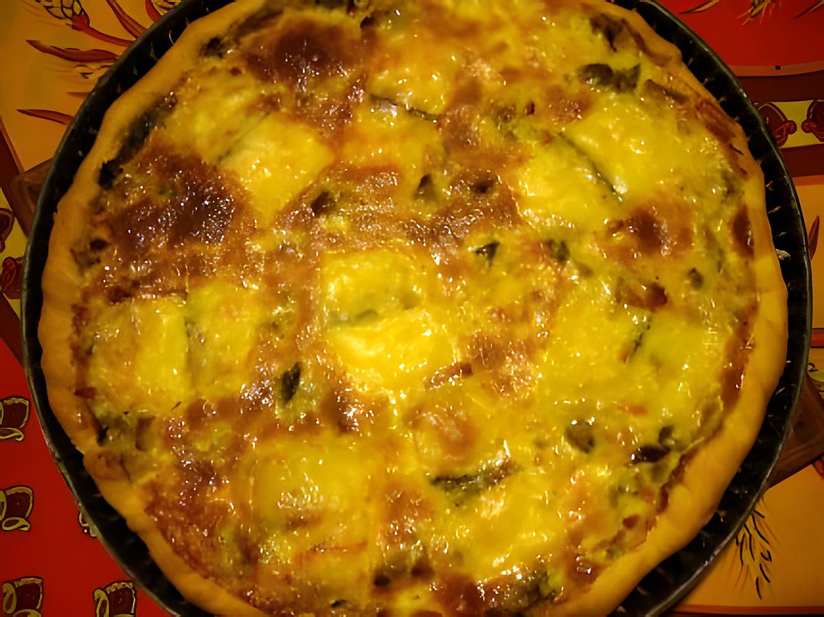 recette Quiche aux poireaux et au morbier