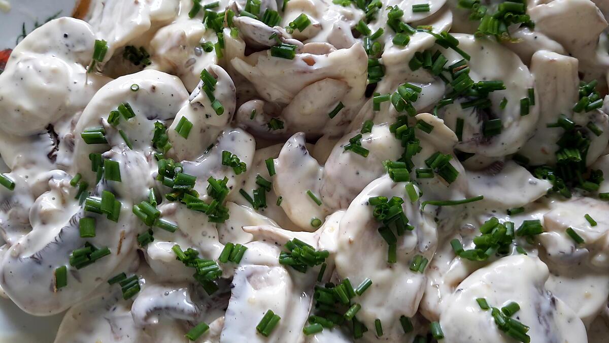 recette Salade de champignons de Paris