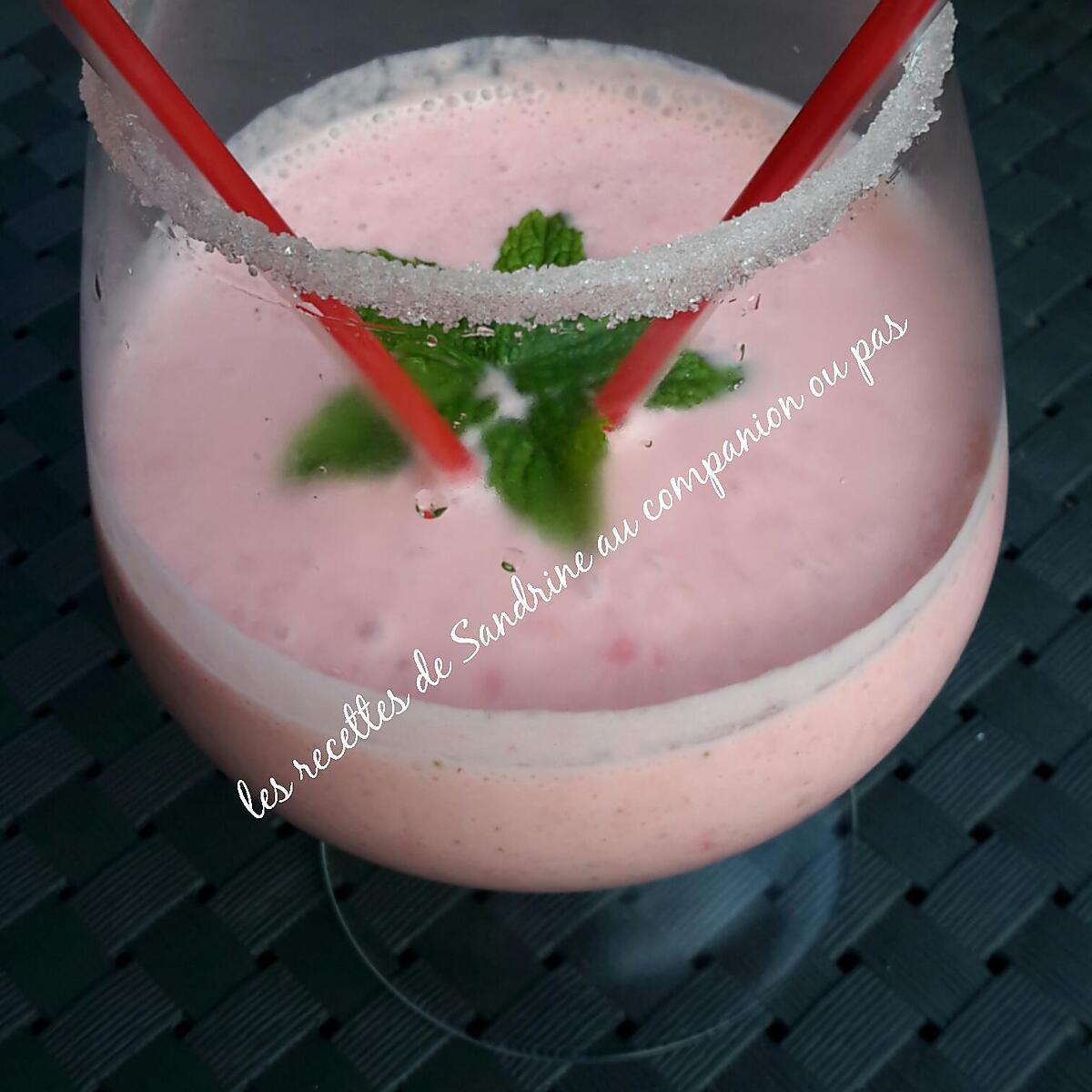 recette Milk-shake fraise vanille à partager