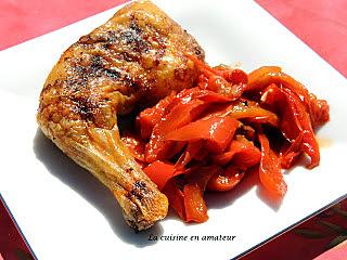 recette Cuisse de poulet aux poivrons