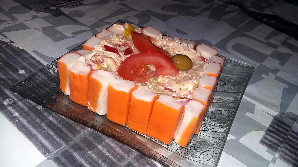 recette Charlotte de surimi a la salade de riz