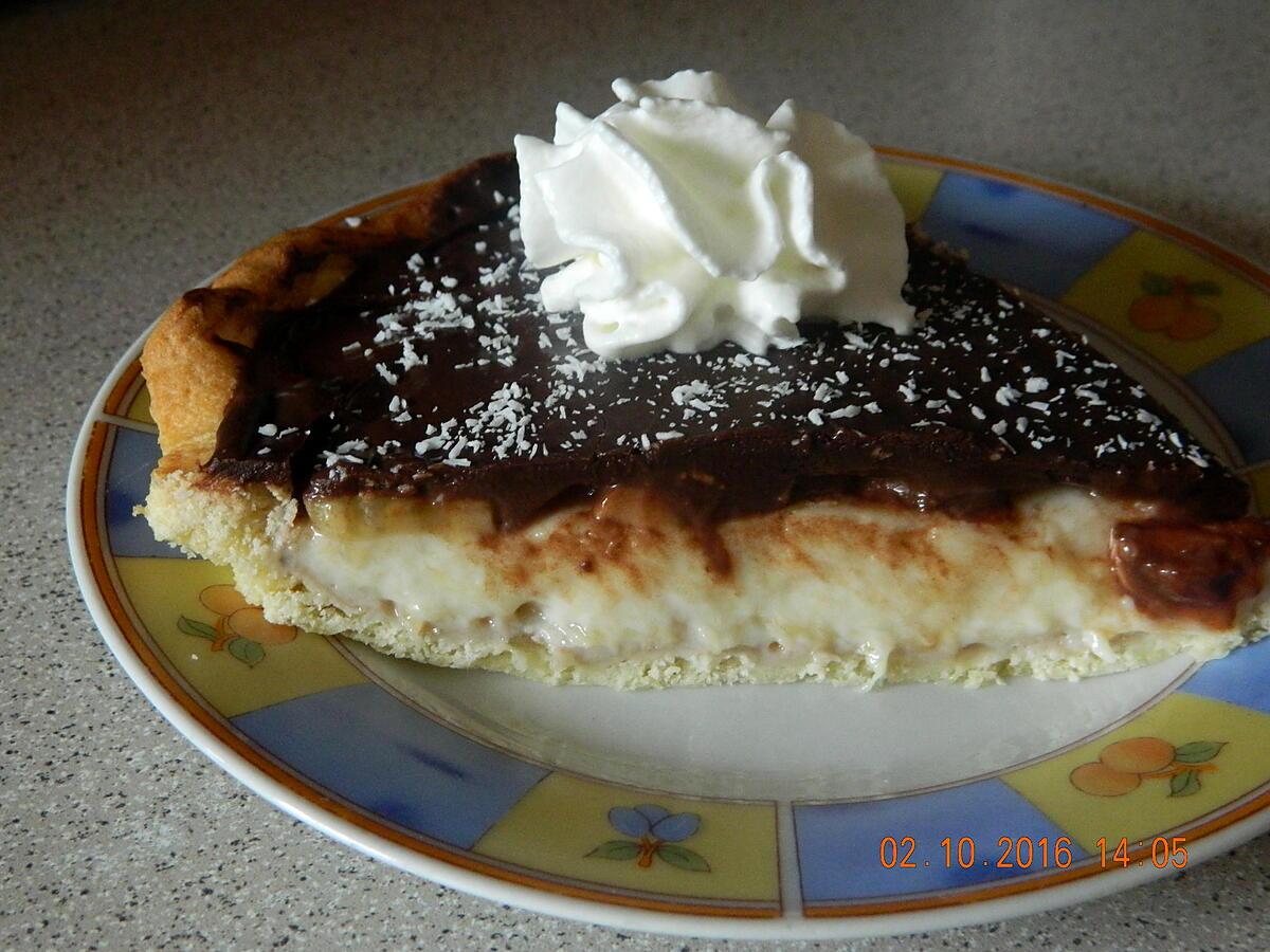 recette Tarte bananes chocolat