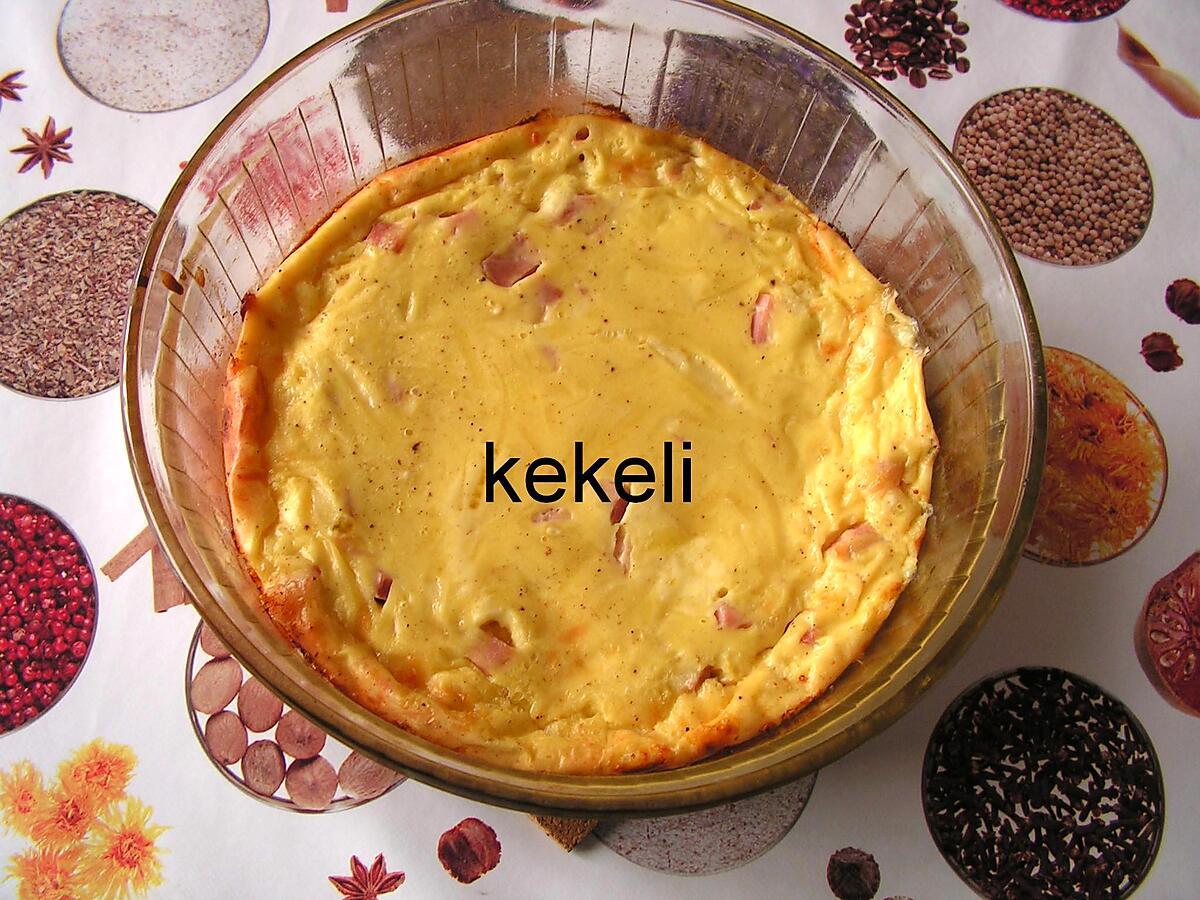 recette Quiche sans pâte au jambon et emmental