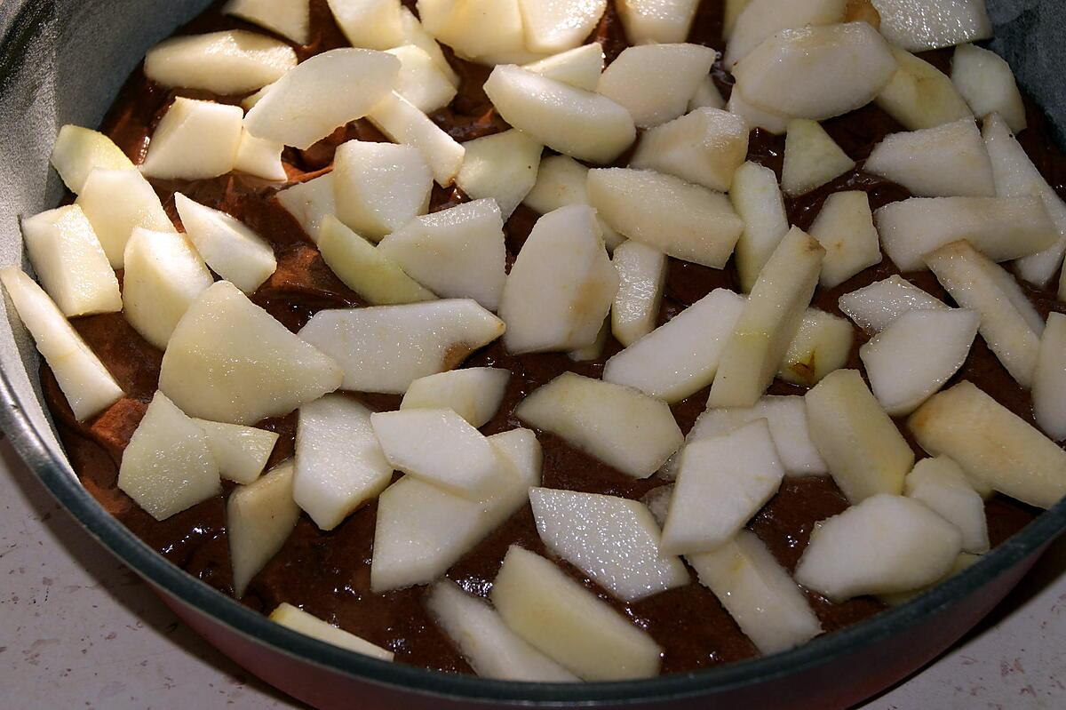 recette Gâteau poires/chocolat