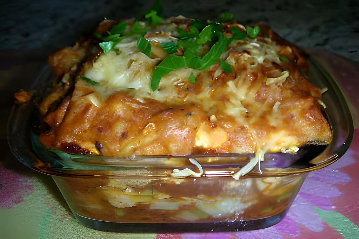 recette Lasagnes individuelles au poulet & poireaux