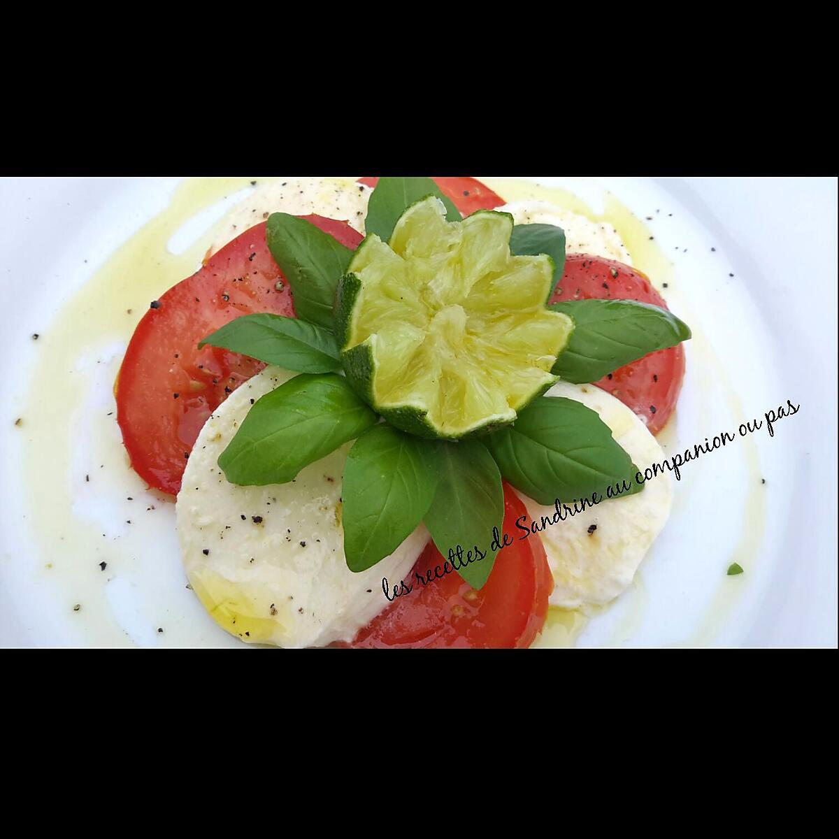 recette Tomates mozzarella à l'huile d'olive citron
